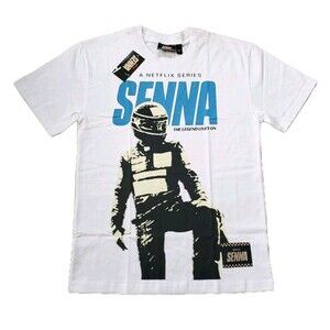 NWT Ayrton Senna X Netflix Legend Lives On F1 Medium Mens OVERSIZED Range Shirt